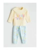 LCW Kids Mavi Baskılı Kız Çocuk Pijama Takım