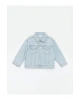 Lcw Kids Mavi Gömlek Yaka Basic Kız Çocuk Jean Ceket
