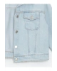 Lcw Kids Mavi Gömlek Yaka Basic Kız Çocuk Jean Ceket