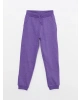 LCW Kids Mor Beli Lastikli Basic Kız Çocuk Jogger Eşofman Altı