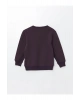 LCW Kids Mor Bisiklet Yaka Erkek Çocuk Kalın Sweatshirt