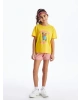 LCW Kids Pembe Beli Lastikli Basic Kız Çocuk Şort