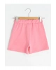 LCW Kids Pembe Beli Lastikli Baskılı Kız Çocuk Şort