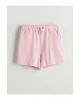 LCW Kids Pembe Beli Lastikli Kız Çocuk Şort