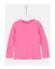 LCW Kids Pembe Bisiklet Yaka Basic Uzun Kollu Kız Çocuk Tişört