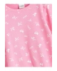 LCW Kids Pembe Bisiklet Yaka Fiyonk Baskılı Kız Çocuk Pijama Takımı
