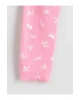 LCW Kids Pembe Bisiklet Yaka Fiyonk Baskılı Kız Çocuk Pijama Takımı