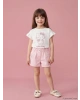 LCW Kids Pembe Taş Işlemeli Kız Çocuk Gabardin Şort