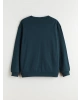 LCW Kids Petrol Bisiklet Yaka Baskılı Erkek Çocuk Sweatshirt