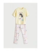 LCW Kids Sari Bisiklet Yaka Kız Çocuk Pijama Takımı