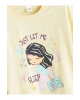LCW Kids Sari Bisiklet Yaka Kız Çocuk Pijama Takımı