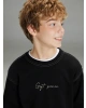 LCW Kids Siyah Baskılı Erkek Çocuk Kalın Sweatshirt