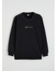 LCW Kids Siyah Baskılı Erkek Çocuk Kalın Sweatshirt