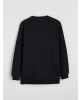 LCW Kids Siyah Baskılı Erkek Çocuk Kalın Sweatshirt