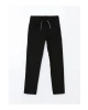 LCW Kids Siyah Beli Lastikli Slim Fit Kız Çocuk Pantolon