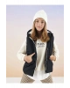 LCW Kids Siyah Kapüşonlu Basic Kız Çocuk Şişme Yelek