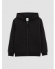 LCW Kids Siyah Kapüşonlu Kalın Erkek Çocuk Fermuarlı Sweatshirt