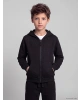 LCW Kids Siyah Kapüşonlu Kalın Erkek Çocuk Fermuarlı Sweatshirt