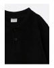 LCW Kids Siyah Polo Yaka Basic Uzun Kollu Erkek Çocuk Tişört
