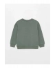 LCW Kids Yeşil Bisiklet Yaka Basic Uzun Kollu Kız Çocuk Sweatshirt