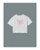 LCW Kids Yeşil Bisiklet Yaka Kız Çocuk Crop Tişört 2li