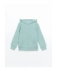 LCW Kids Yeşil Uzun Kollu Kız Çocuk Kalın Fermuarlı Sweatshirt