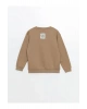 LCW KidsBej Bisiklet Yaka Erkek Çocuk Sweatshirt