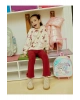 LCW KidsEkru Fiyonk Baskılı Kız Çocuk Sweatshirt Ve Tayt 2li