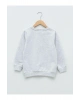 LCW KidsGri Bisiklet Yaka Baskılı Uzun Kollu Erkek Çocuk Sweatshirt
