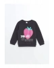 LCW KidsGri Bisiklet Yaka Kız Çocuk Sweatshirt Ve Eşofman Altı