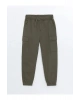 LCW KidsHaki Beli Lastikli Erkek Çocuk Kargo Jogger Pantolon