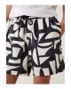 LCW SWIMWEAR Siyah Kısa Boy Desenli Erkek Deniz Şortu