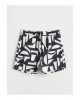 LCW SWIMWEAR Siyah Kısa Boy Desenli Erkek Deniz Şortu