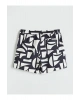 LCW SWIMWEAR Siyah Kısa Boy Desenli Erkek Deniz Şortu