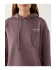 LCW Modest Kapüşonlu Baskılı Oversize Kadın Sweatshirt Tunik