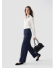 LCW Modest Lacivert Beli Lastikli Geniş Paça Kadın Pantolon