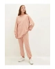 LCW Modest Pembe Beli Lastikli Baskılı Kadın Eşofman Altı