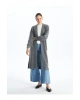 LCW Modest Şal Yaka Düz Uzun Kollu Oversize Kadın Triko Hırka