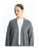 LCW Modest Şal Yaka Düz Uzun Kollu Oversize Kadın Triko Hırka