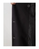 LCW Modest Siyah Kruvaze Yaka Oversize Kadın Trençkot