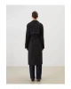 LCW Modest Siyah Kruvaze Yaka Oversize Kadın Trençkot