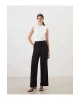 LCW Modest Siyah Loose Fit Pileli Kadın Pantolon