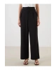 LCW Modest Siyah Loose Fit Pileli Kadın Pantolon