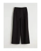 LCW Modest Siyah Loose Fit Pileli Kadın Pantolon