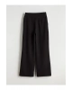 LCW Modest Siyah Loose Fit Pileli Kadın Pantolon