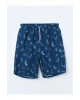 LCW SWIMWEAR Diz Hizası Boy Desenli Erkek Deniz Şortu