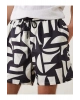 LCW SWIMWEAR Siyah Kısa Boy Desenli Erkek Deniz Şortu