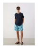 LCW SWIMWEAR Turkuaz Kısa Boy Desenli Erkek Deniz Şortu