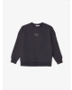 LCW Vision Antrasit Bisiklet Yaka Baskılı Oversize Kadın Kalın Sweatshirt