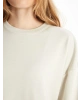 LCW Vision Bej Bisiklet Yaka Oversize Kadın Sweatshirt